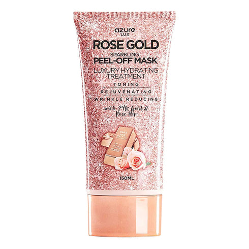 AZURE Rose Gold Hydrating Peel Off Face Mask, Anti Aging, Toning & Rejuvenating, Removes Blackheads (5.07 fl. oz.)