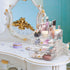 Coloch 3 Drawers Plastic Makeup Organizer, Vanity Countertop Cosmetics Display Case for Makeup, Skincare, Jewelry