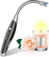 AT-Mizhi Electric Lighter, Rechargeable Long Neck Lighter with LED Flashlight for Candles & BBQ