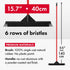 Rubber Broom Lightweight - 100% Natural Rubber with 55 Inch Anti-Rust Handle, Best for Pet & Human Hair
