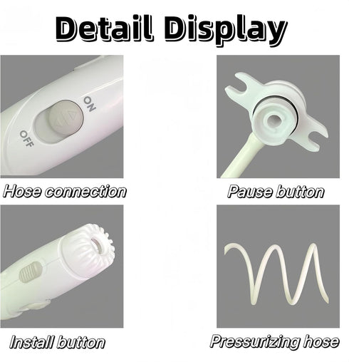 Oral Hygiene Accessories for Waterpik Water Flosser WP-100 WP-300 WP-660 WP-900, Plastic Handle, Slide Switch
