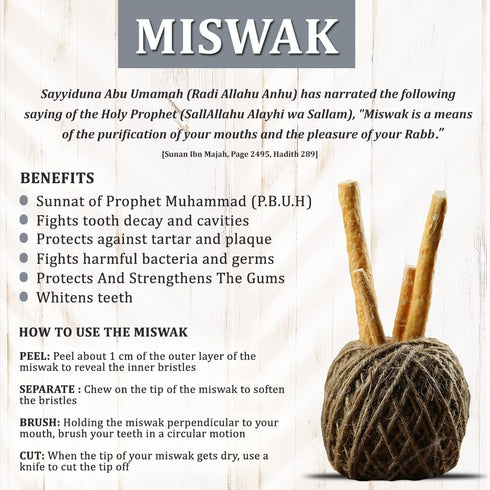 Miswak Sticks for Teeth, Natural Toothbrush, Sewak Toothbrush, Golden 8 Inch (Long, 1) for Whiter Teeth