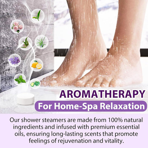 Shower Steamers Aromatherapy 16 Pack, 8 Scents Shower Bombs for Home-Spa Relaxation Gifts for Women