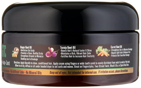 Rucker Roots GTC Curly Cream |Moisturizes Strands| Improves Curl Pattern| Defines Curls| Ginger, Turnip, Carrot Root Oils| All Curl Types