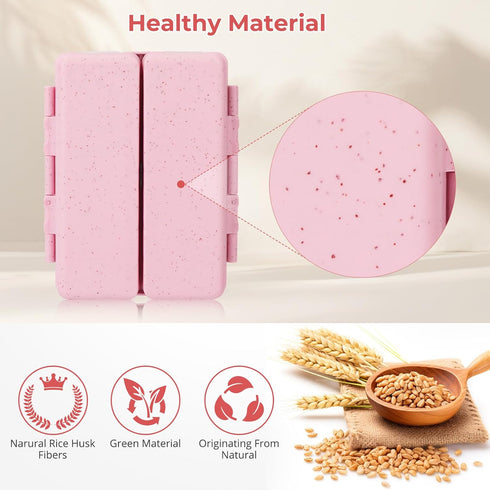 Zentiky Small Daily Pill Organizer with Labels, Medicine Pill Organizer Fit with Your Purse or Pocket for Travel