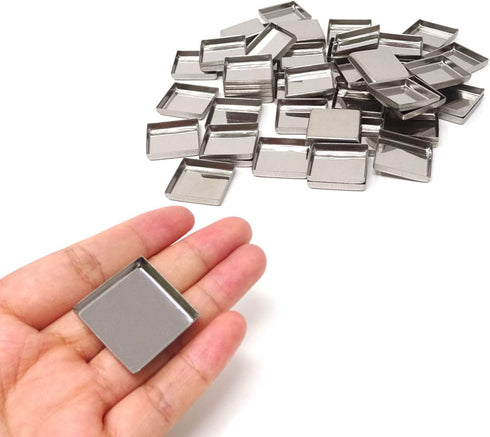 Honbay 56PCS Metal Empty Square Pans - Makeup Tins Organizer for Eyeshadow Blush Lipstick (26mm, Height: 5mm)