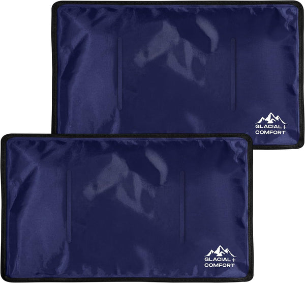 Glacial Comfort Gel Ice Pack for Back Pain - Reusable Cold Pads for Hip, Knee, Shoulder Injuries, Compression Pad