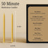 Luxora 50 Set, Set 20 (50 Set Australian Made Minute Pure Beeswax Candles, Beeswax Meditation Candle of mini Candles