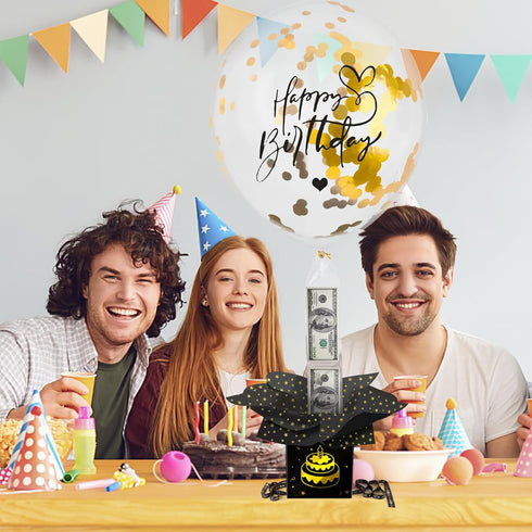 Set, UQM Upgraded Birthday Money Box for Cash Gift Pull, Funny Pull Money Balloon Box Happy Birthday Surprise Birthday