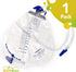 BodyHealt Foley Catheter Bag, Urinary Drainage Bag with Anti-Reflux Chamber, 2000 mL Volume, 48" Drainage Tube