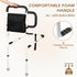 NobrNyanT 2 Bed Rails for Elderly Adults Safety, Adjustable Bed Cane with Sturdy Support Foot & Storage Pockets, Steel