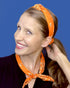 Orange Knotted Bandana Headbands and Scrunchies for Women and Girls