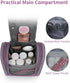 Narwey Small Hanging Toiletry Bag for Women, Travel Makeup Organizer for Toiletries, Medium, Dark Purple