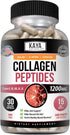 Kaya Naturals Multi Collagen Peptides Complex Powder - 30 Capsules for Hair, Skin, Nails & Anti-Aging.