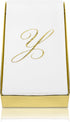 AH AMERICAN HOMESTEAD Disposable Hand Towels, 50 Count Bathroom Essentials, Monogrammed Napkins, Silver