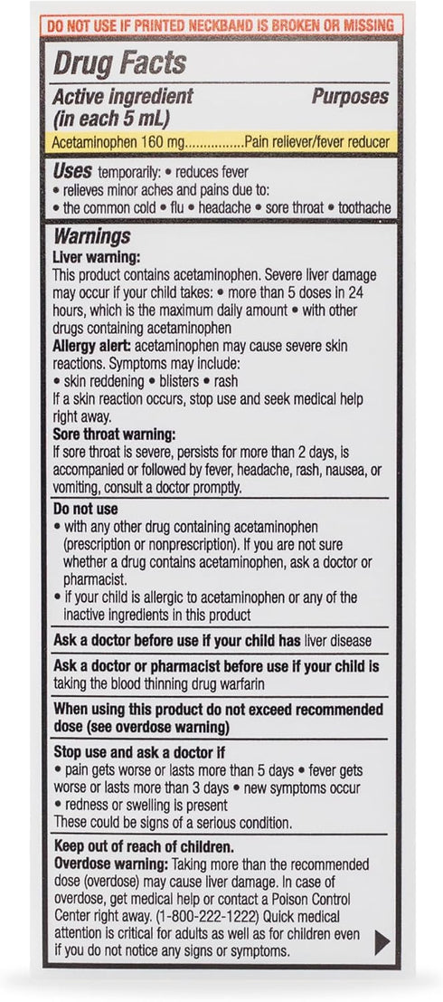 Feverall Liquid Oral Children Fever Reducer/Pain Reliever, 4 oz., Grape