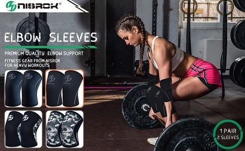 Knee Sleeves (1 Pair) - 7mm Neoprene Compression Braces for Cross Training, Weightlifting, Basketball