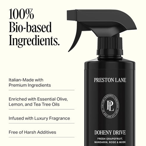 Preston Lane Luxury All-Purpose Cleaner, Doheny Drive Scent | Bio-Based Multi-Surface Spray | Streak-Free Finish, Lifts