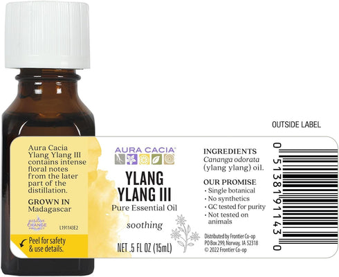 Aura Cacia 100% Pure Ylang Ylang Essential Oil, 0.5 fl oz