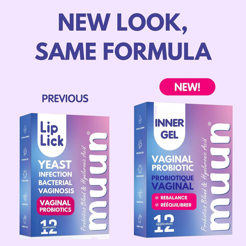 Pack 12 Muun Women's Vaginal Probiotics Yeast Infection & BV Treatment of Vaginal Moisturizer for Dryness & Promote pH