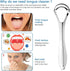 2 Pack Medical Grade Metal Tongue Scrapers with Travel Case, Dual-Layer Cleaners Set for Adults & Kids