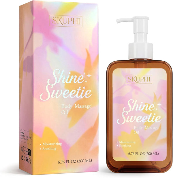 SKUPHI Body Oil for Massage, Lightweight Non Greasy Massage Oil for Relaxation &