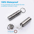 aiGear Mini Pill Case, Stainless Steel 0.48 Inch Inner Diameter, Waterproof Keychain Pill Holder for EDC Outdoor Travel