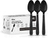 Klex 600 Count Heavy Weight Disposable Plastic Spoons, BPA Free, Heat Resistant, 6.3", Black