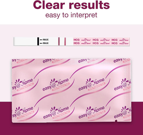 Easy@Home Pregnancy Test Strips Kit: 10 Pack hCG Test Strips for Early Detection Home Pregnancy