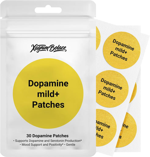 Xagnum Bolace Dopamine Patches for Sustained Focus & Drive - Support Enthusiasm, Clarity &