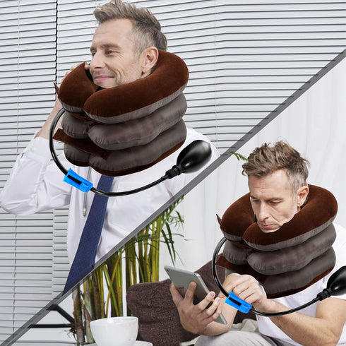 Cervical Neck Traction Device - Adjustable Neck Stretcher for Instant Neck Pain Relief, Neck Support Brace for Home Use