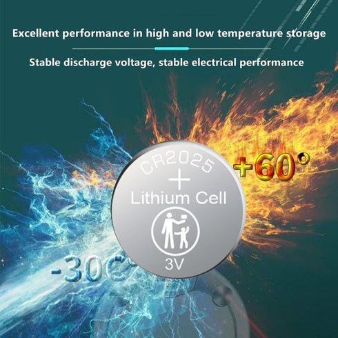 40 - CR2025 Battery, 3v Lithium Button Cell Coin Batteries