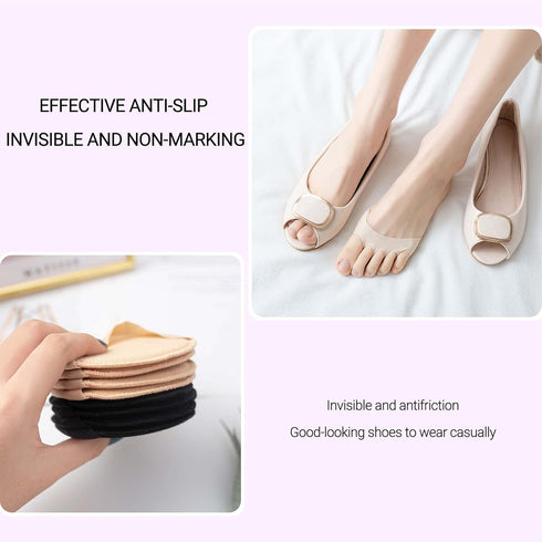 Metatarsa Foot Pads, Reusable Soft Ball of Foot Cushions for Women, Honeycomb Fabric Pain Relief (3 pairs Beige)