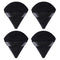 WSYUB Blender Puff, 4Pcs Pure Cotton Face Soft Triangle Wedge Makeup Pad for Undereye - Black