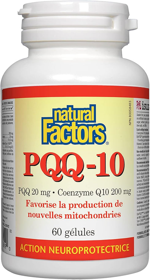 Natural Factors PQQ-10, Supports Energy and Healthy Aging, Dietary Supplement, 30 Softgels