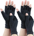 2 Pairs Copper Arthritis Gloves for Carpal Tunnel Pain Relief, Fingerless Compression Gloves for Women & Men (Large)