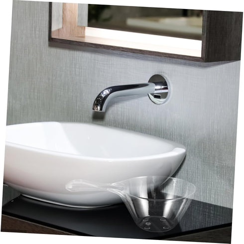 Set Round Mouthwash Basin with Cup and Spoon - Home & Salon Use