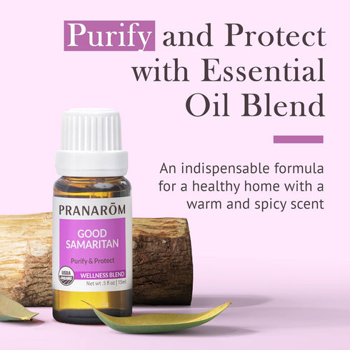 Pranarom Good Samaritan Essential Oil Blend (15ml) - 100% Pure for Diffusing and Cleaning, Lemon, Rosemary, Eucalyptus
