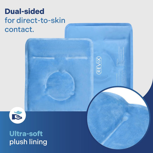 REVIX Ice Pack for Knee Pain Relief - Reusable Gel Ice Wrap for Leg Injuries, Cold Compress Therapy for Arthritis