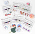 Fuqimanman2020 6mm Spiritual Crystal 7 Chakra Stretch Bracelet - Natural Stone Healing with Meaning Cards for Anxiety