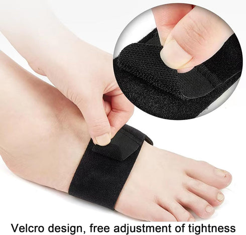 HENGXIA Arch Support Compression Sleeves for Flat Feet, Adjustable Braces for Plantar Fasciitis, 1 Pair