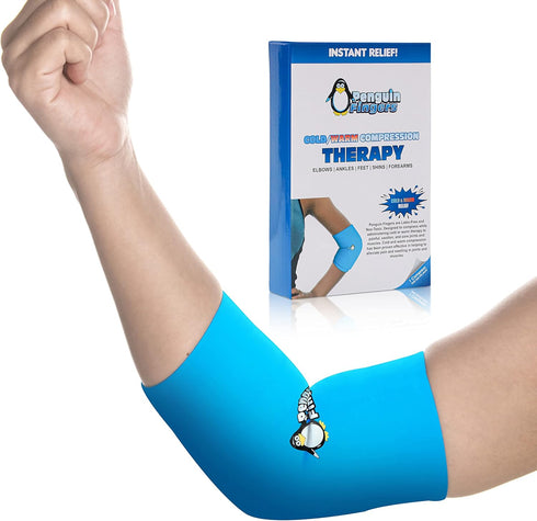 Reusable Elbow and Ankle Ice Pack for Injuries, Cold Warm Compression Sleeves for Arm, Ankle, Foot Pain Relief