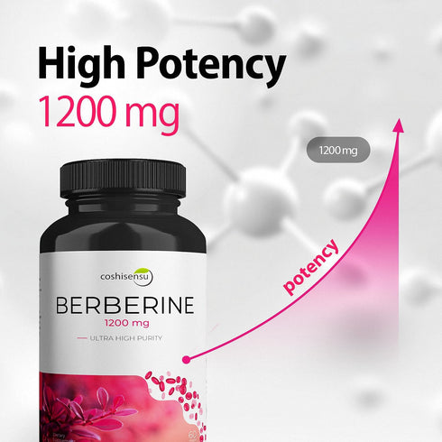 Berberine HCI 1200mg - Premium Berberine Supplements - 60 Capsules Maximum Strength HCI - Non-GMO - Made in USA