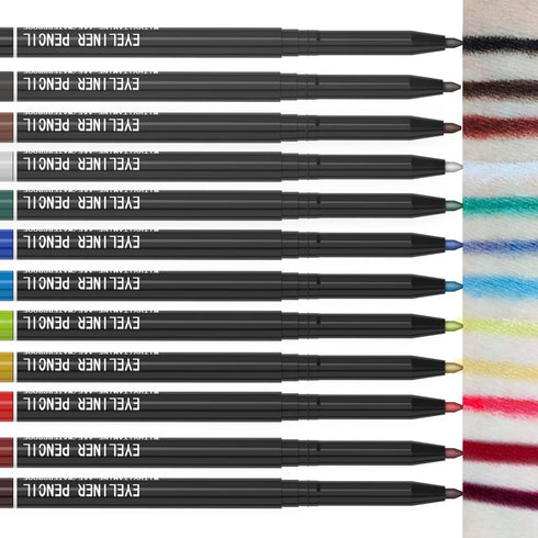 KAIQIKAIXI 12 Kinds of Color Eyeliner Pen, Eyebrow Pen, Eye Shadow Pencil, Lip Line Pen, Makeup Set Tool