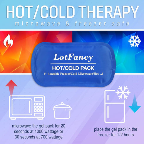 LotFancy Face Ice Pack Wrap with 4 Reusable Hot Cold Therapy Gel Packs for TMJ, Wisdom Teeth, and Facial Surgery Pain