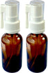 Amber Glass Empty Oral Sprayer 2-Pack, 30ml (1oz) for Colloidal Silver, Iodine, Essential Oils & Water Based