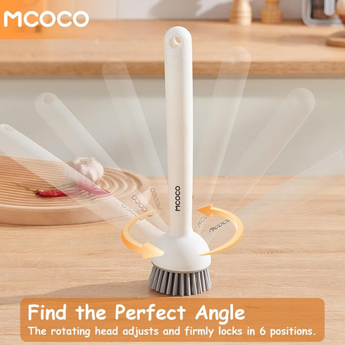 Set Dish Brush with Soap Dispensing Palm Brush Dish Scrub Brush with Soap Dispenser Palm Dish Brush Kitchen Cleaning