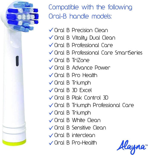 Replacement Brush Heads for OralB Braun, Pack of 20, Professional Electric Toothbrush Heads, Precision Refills for