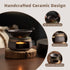 NeoNava Cedar Aromatherapy Burner & Ceramic Oil Warmer for Home & Office (Heat-Resistant Double-Handled Baking Tray +