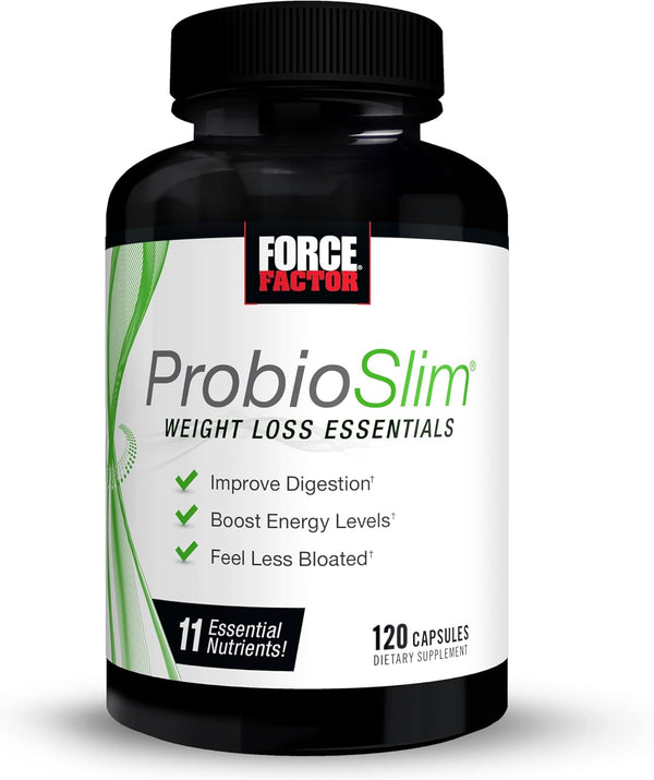 FORCE FACTOR ProbioSlim Weight Loss Essentials Daily Digestive Health Probiotic Supplement for Women and Men